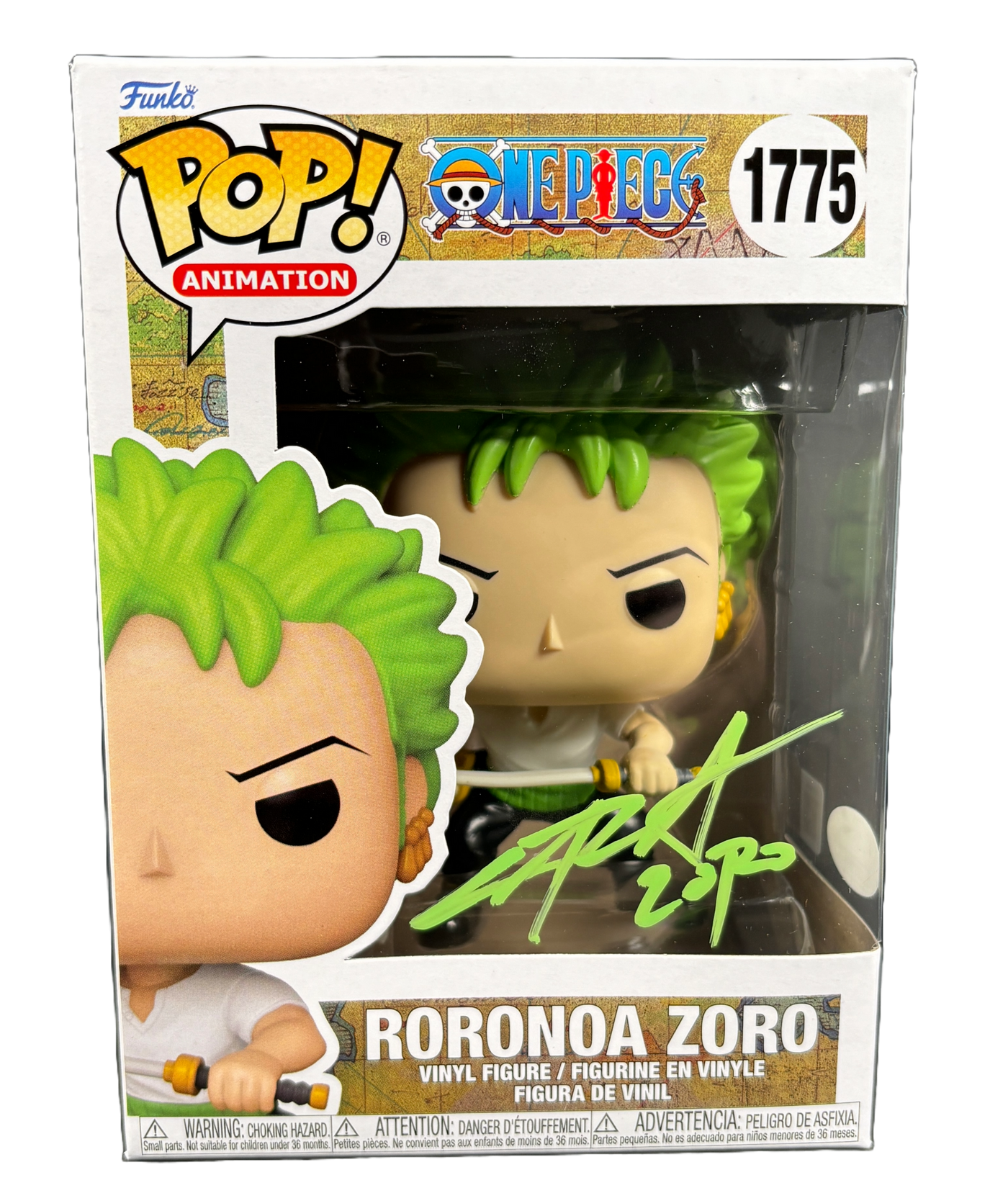 Christopher Sabat Signed Funko Pop One Piece Zoro 1775 Autographed JSA COA