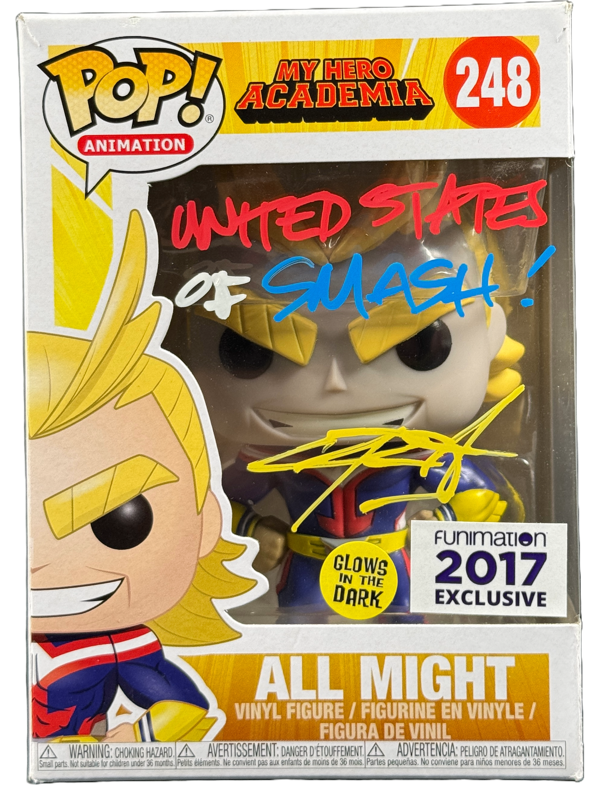 Funimation Store Christopher Sabat Signed My Hero Academia All Might Funimation Funko P ...