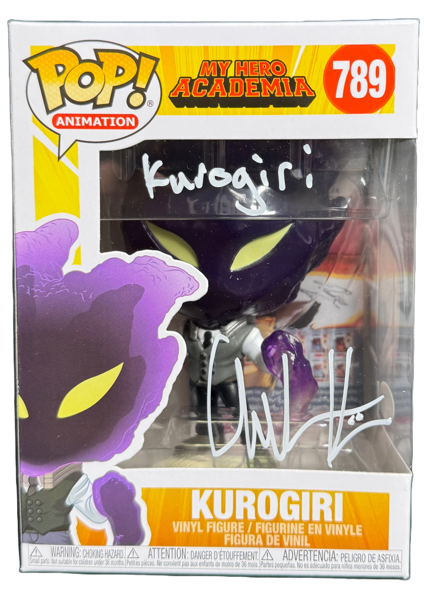 Chuck Huber Signed Funko Pop My Hero Academia Kurogiri Autographed JSA COA