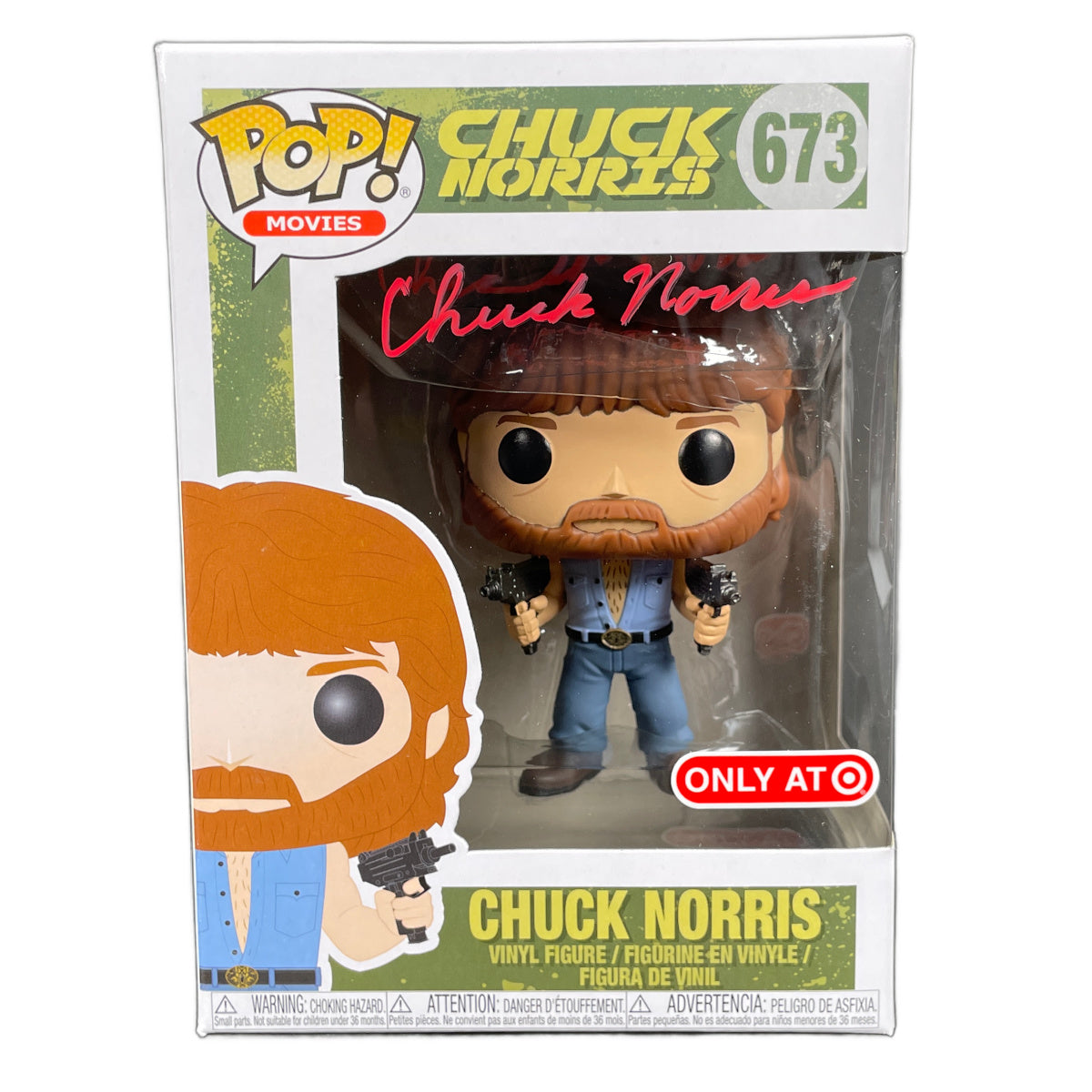 Chuck Norris Signed Funko POP #673 Autographed JSA COA