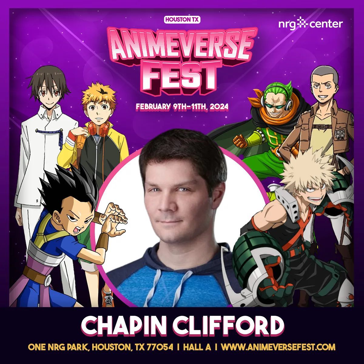 Clifford Chapin Official Autograph MailIn Service AnimeVerse Fest 2