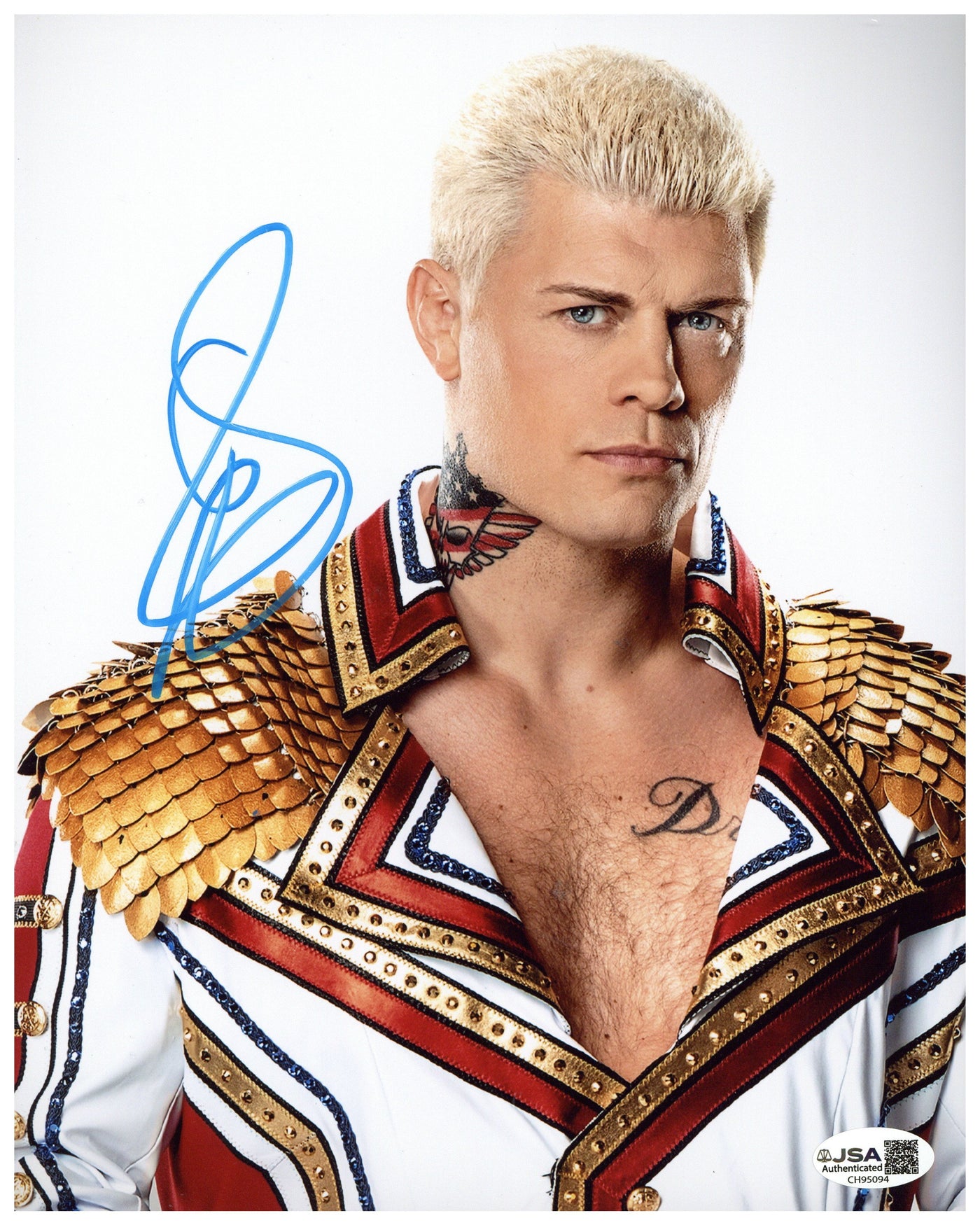 Cody Rhodes Autographed 8X10 Photo WWE Champion Signed JSA COA 3