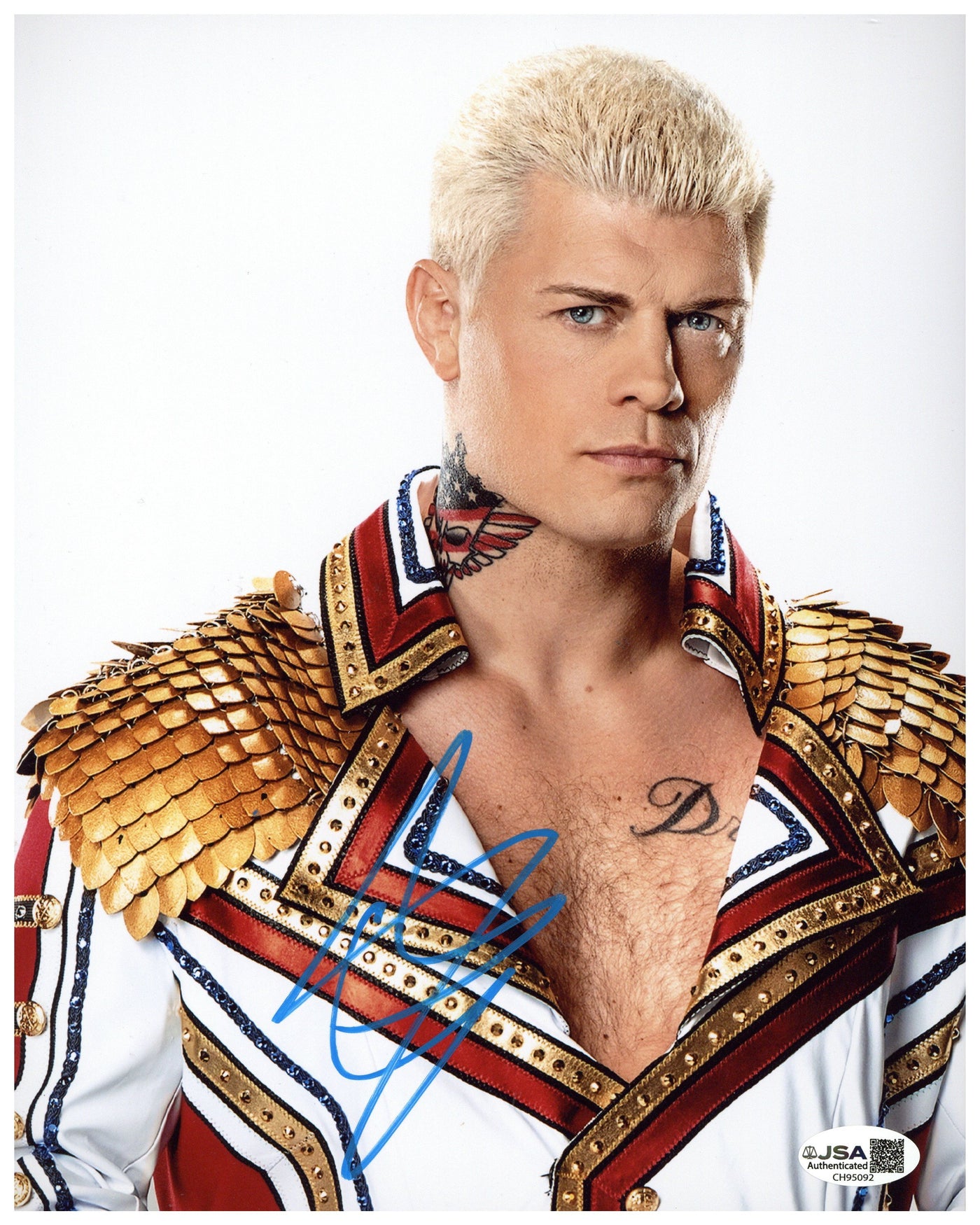 Cody Rhodes Autographed 8X10 Photo WWE Champion Signed JSA COA 4