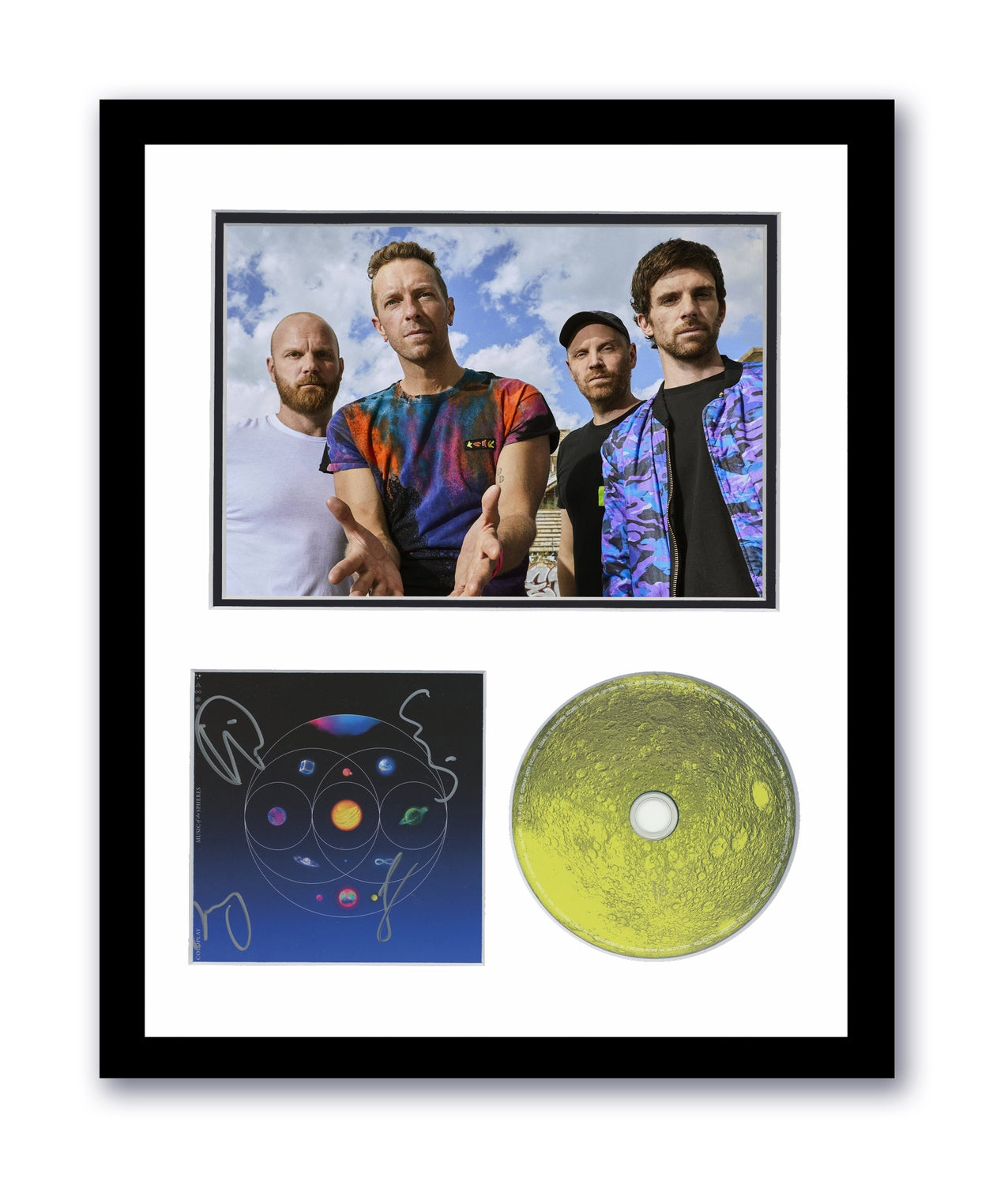 Coldplay Autographed 11x14 Custom Framed CD Photo Music Of The Spheres Signed ACOA 4