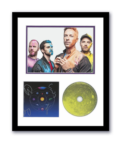 Coldplay Autographed 11x14 Custom Framed CD Photo Music Of The Spheres Signed ACOA 6