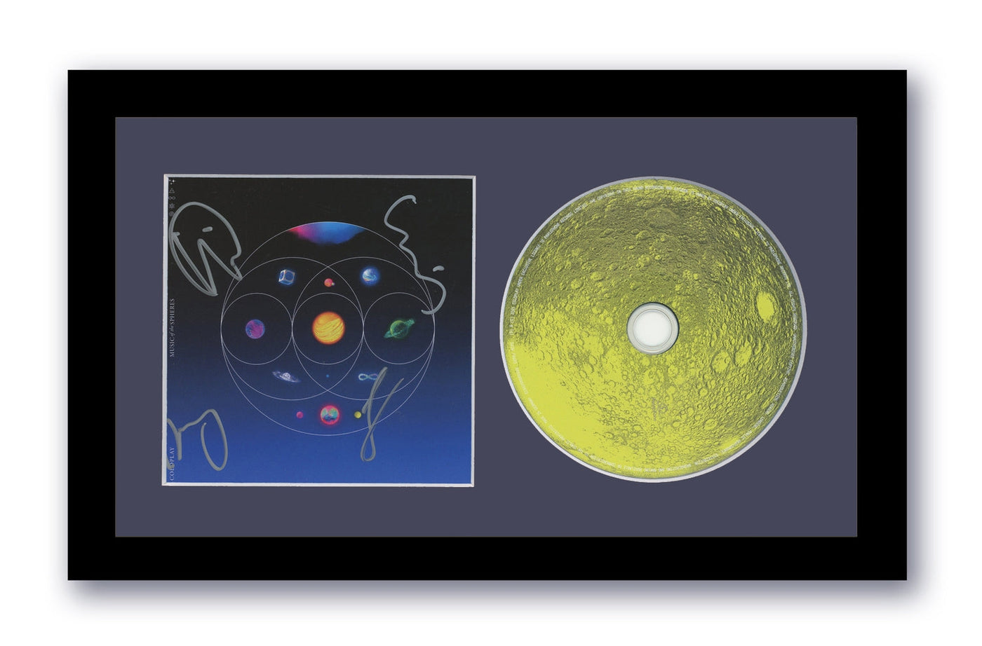 Coldplay Signed 7x12 Framed CD Music Of The Spheres Autographed Chris Martin ACOA 3