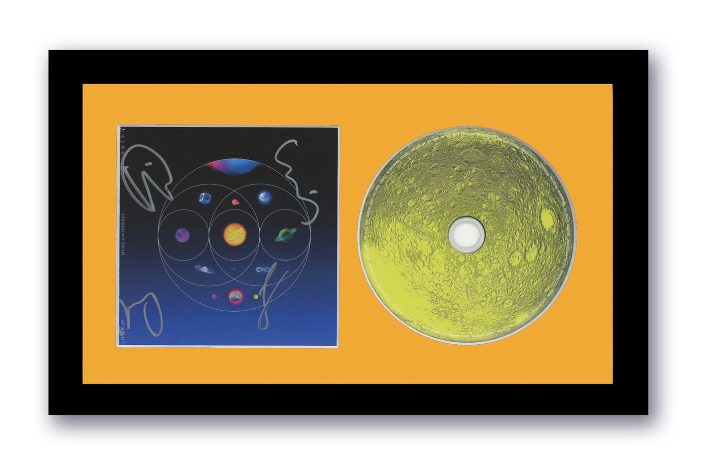 Coldplay Signed Vinyl Record Display 