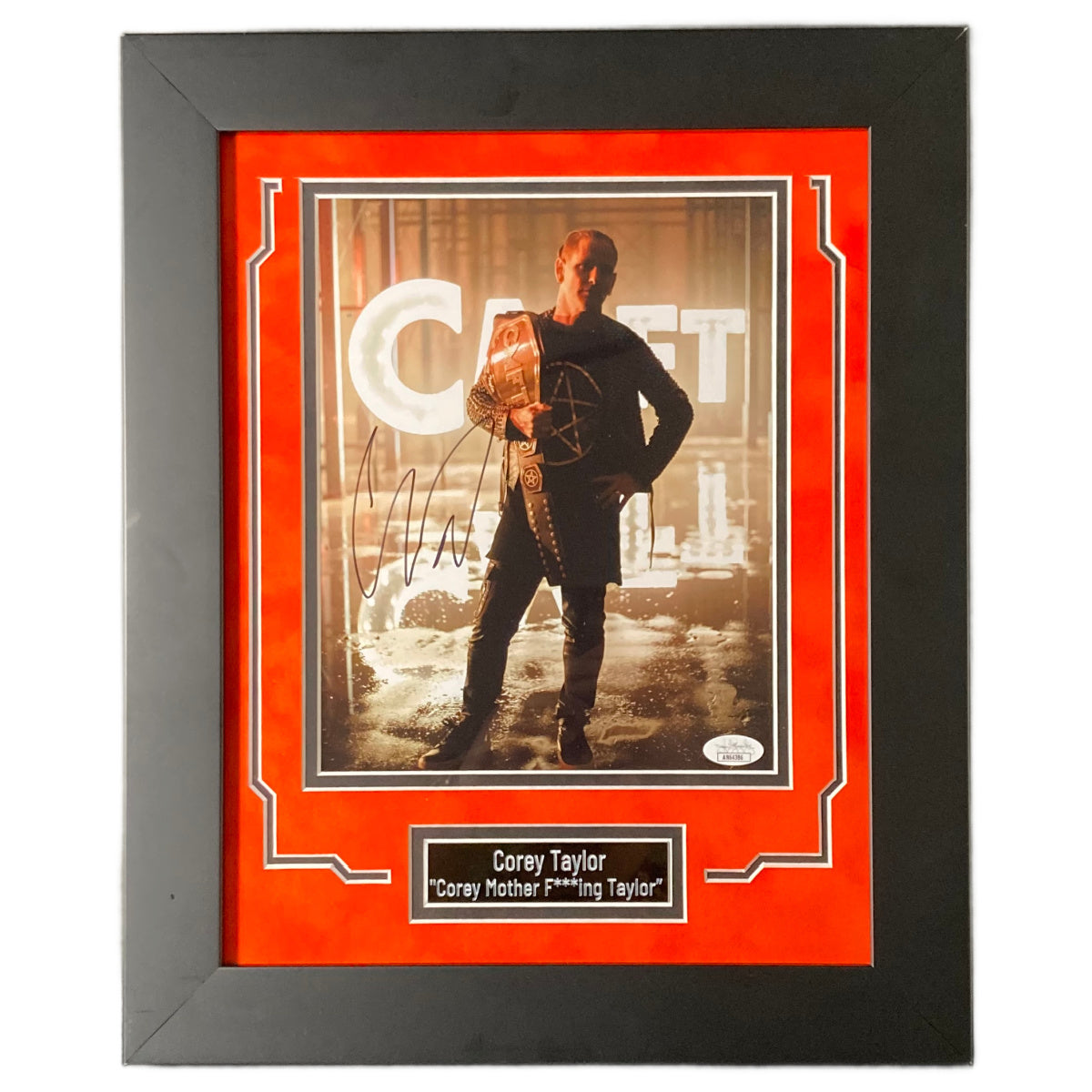 Corey Taylor Signed CMFT 8x10 Photo Custom Framed Singer of Slipknot JSA COA