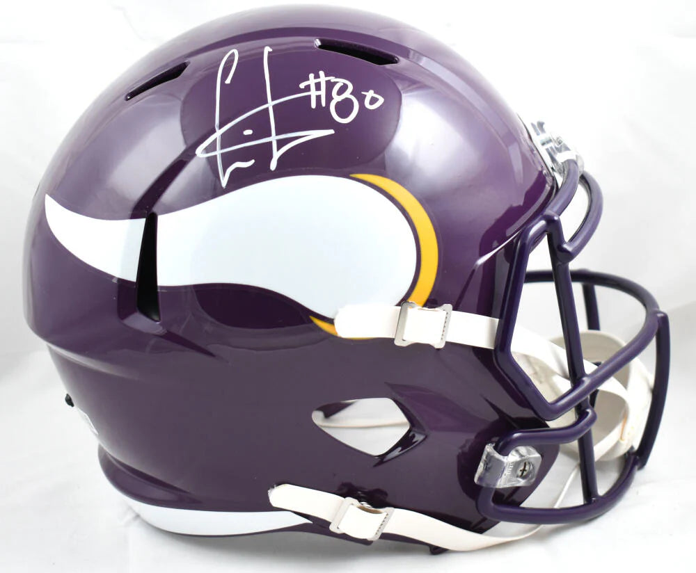 Cris Carter Signed Minnesota Vikings F/S Speed Helmet Autographed BAS COA