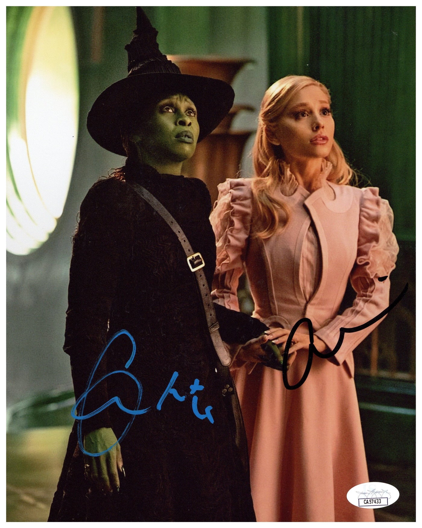 Cynthia Erivo & Ariana Grande Signed 8x10 Photo Wicked Autographed JSA COA