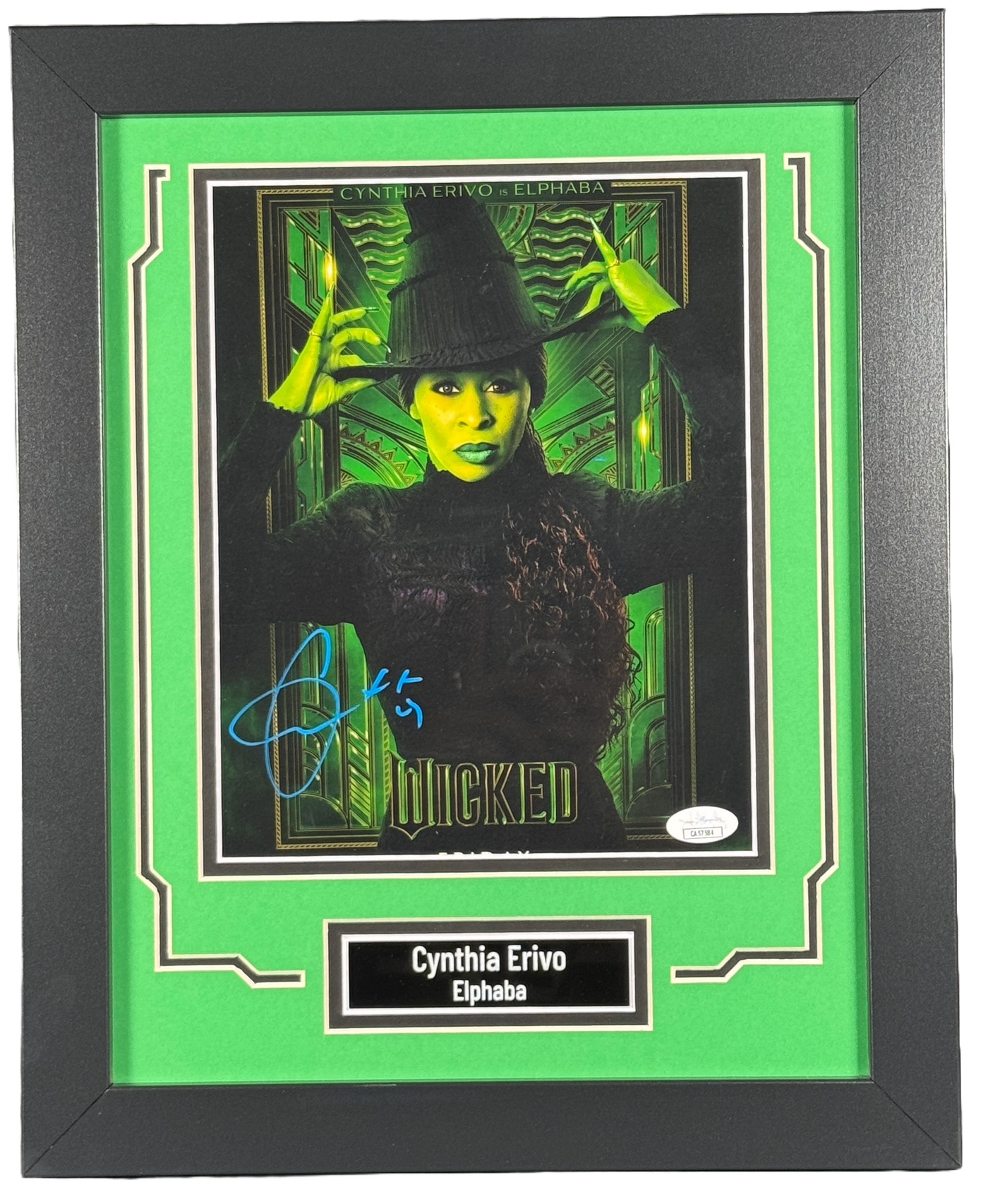 Cynthia Erivo Signed Custom Framed 8x10 Photo Wicked Elphaba Autographed JSA COA