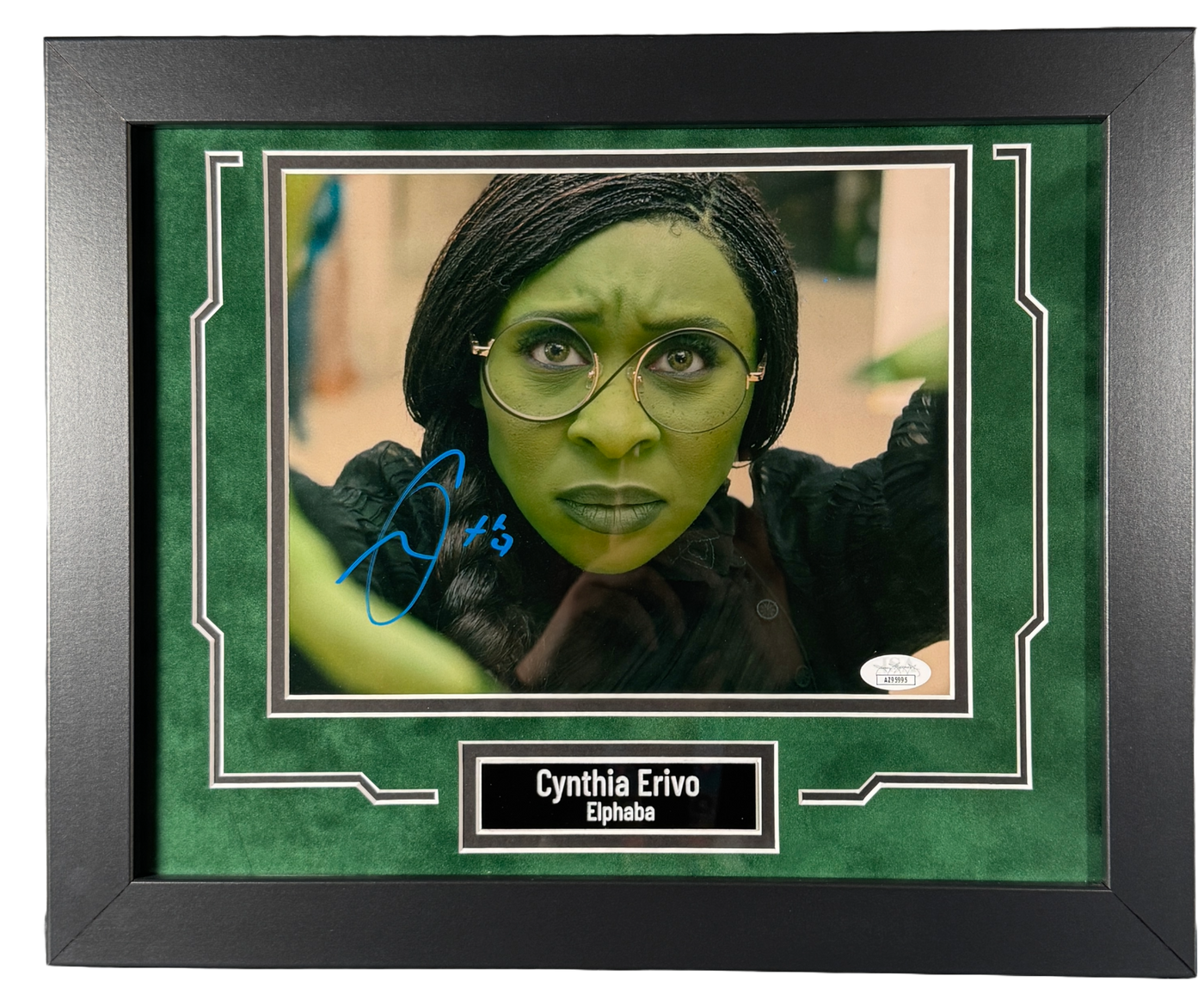 Cynthia Erivo Signed Custom Framed Wicked Elphaba 8x10 Photo JSA COA