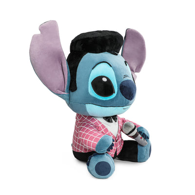 DISNEY STITCH PINK CHECKERED ELVIS HUGME PLUSH WITH SHAKE ACTION (Pre-Order)