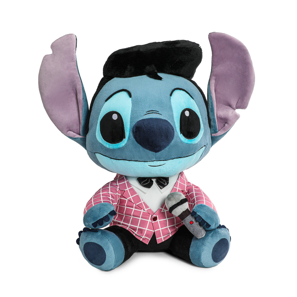 DISNEY STITCH PINK CHECKERED ELVIS HUGME PLUSH WITH SHAKE ACTION (Pre-Order)