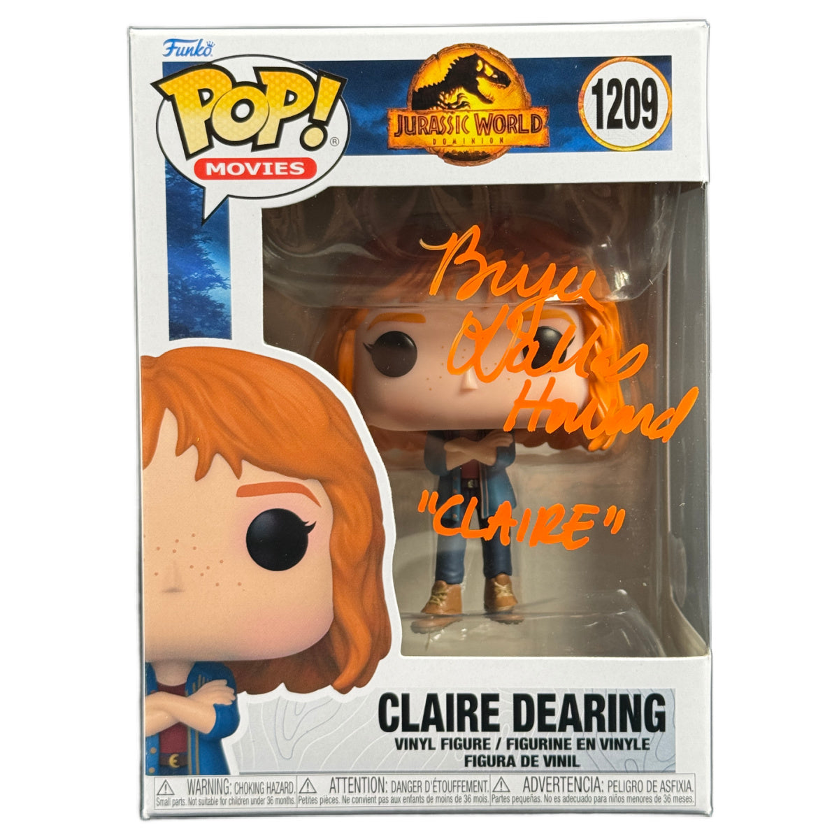 Dallas Bryce Howard Signed Funko POP Jurassic World Autographed BAS COA