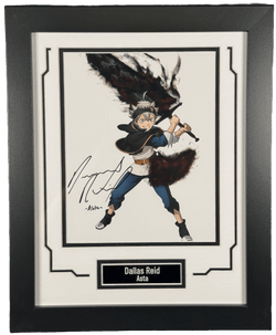 Image of Dallas Reid Signed 8x10 Custom Framed Photo Asta Black Clover Zobie COA