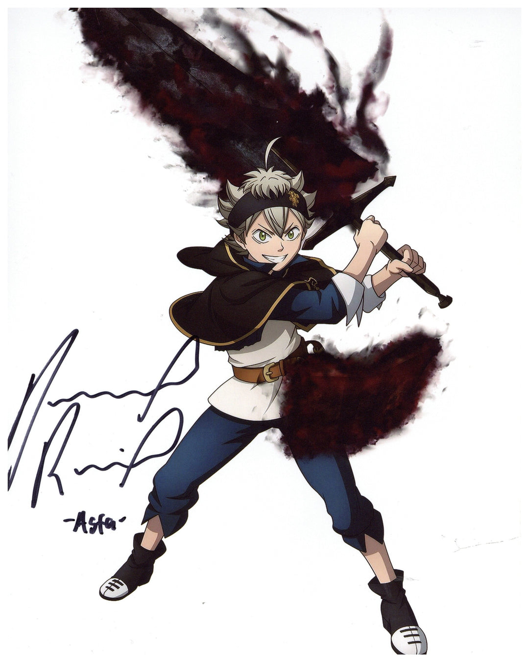 Dallas Reid Signed 8x10 Photo Asta Black Clover Zobie COA – Zobie Productions