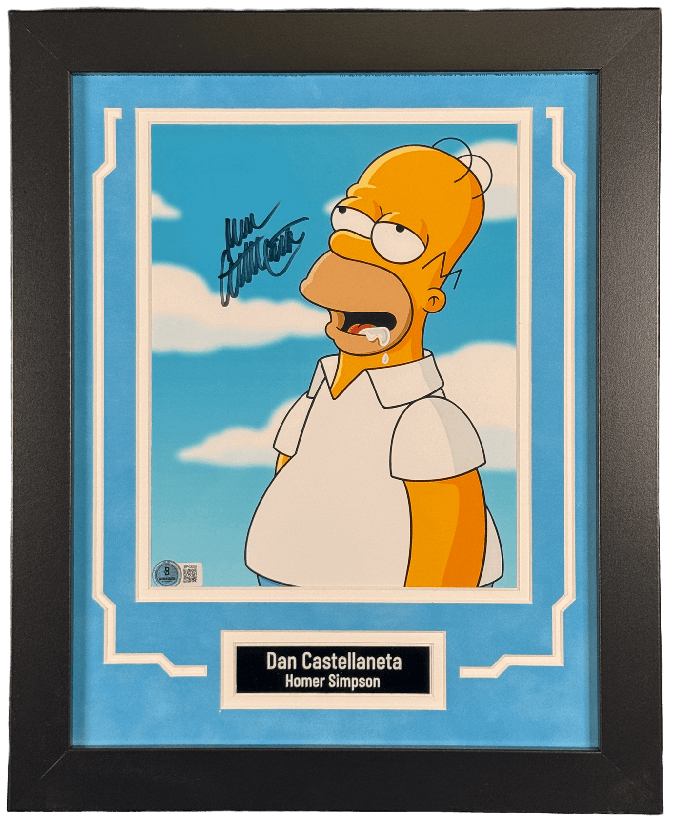 Dan Castellaneta Signed 8x10 Custom Framed Photo The Simpsons Homer BAS COA
