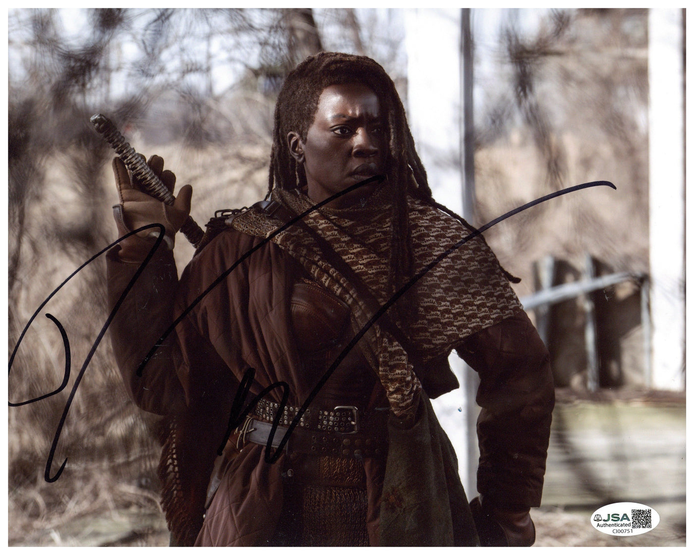 Danai Gurira Signed 8x10 Photo The Walking Dead Michonne Autographed JSA COA #3