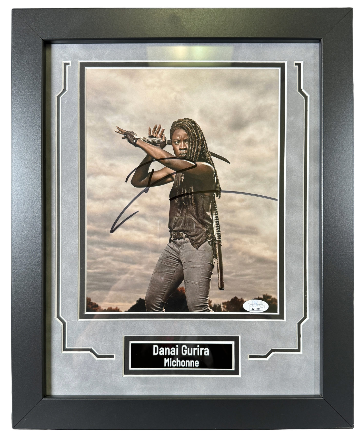 Danai Gurira Signed And Custom Framed 8x10 Photo The Walking Dead Michonne Autographed JSA COA