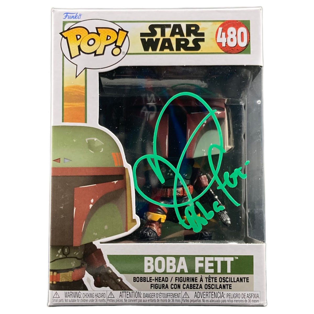Daniel Logan Signed Funko POP Star Wars Boba Fett #480 Pristine COA