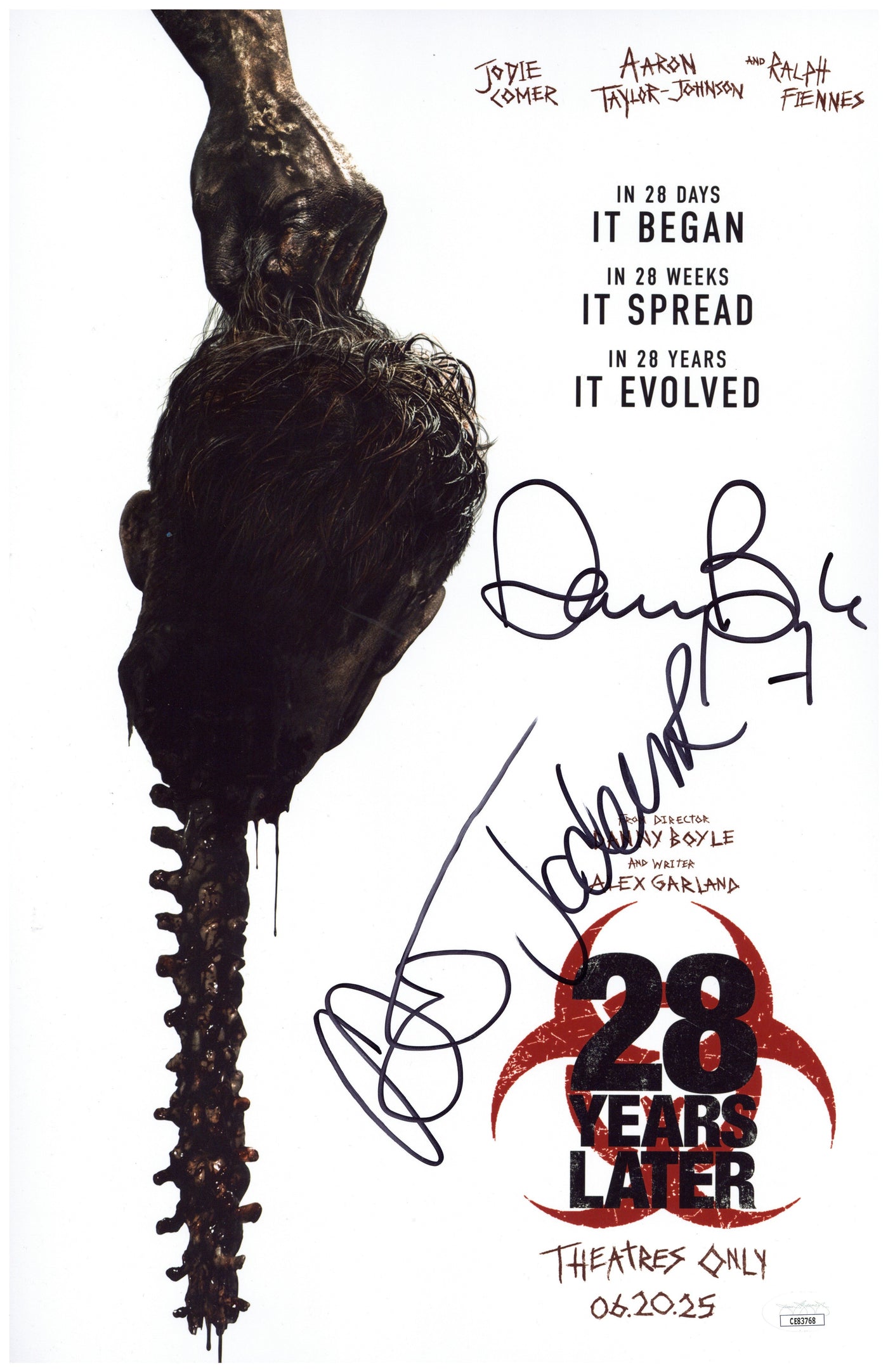 Danny Boyle Signed 11x17 Photo 28 Years Later Cast Autographed JSA COA