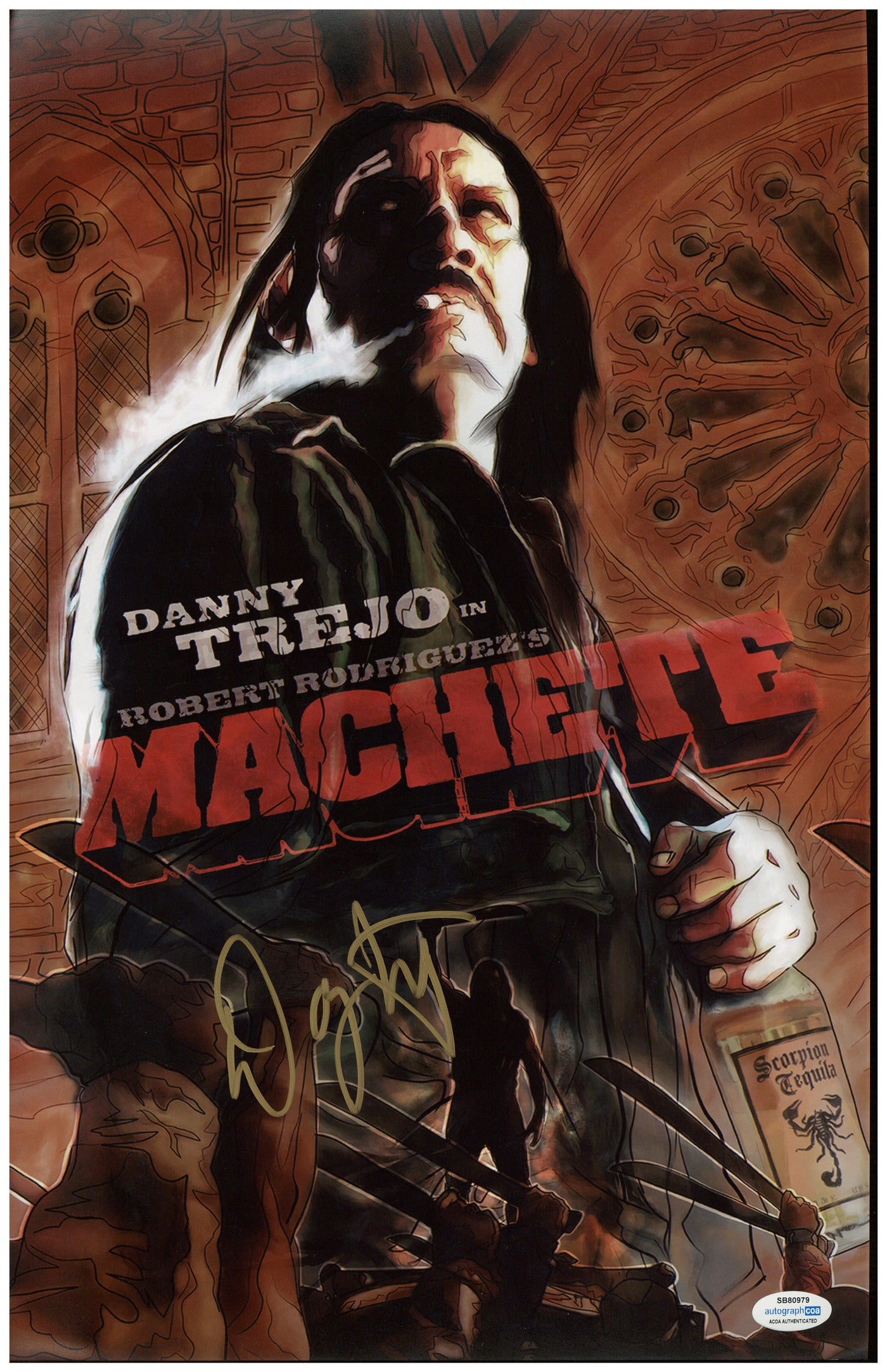 Danny Trejo Signed 11X17 Photo Machete Authentic Autographed ACOA