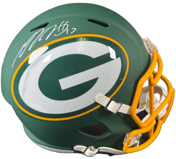 Image of Davante Adams Signed Green Bay Packers F/S AMP Speed Helmet JSA COA