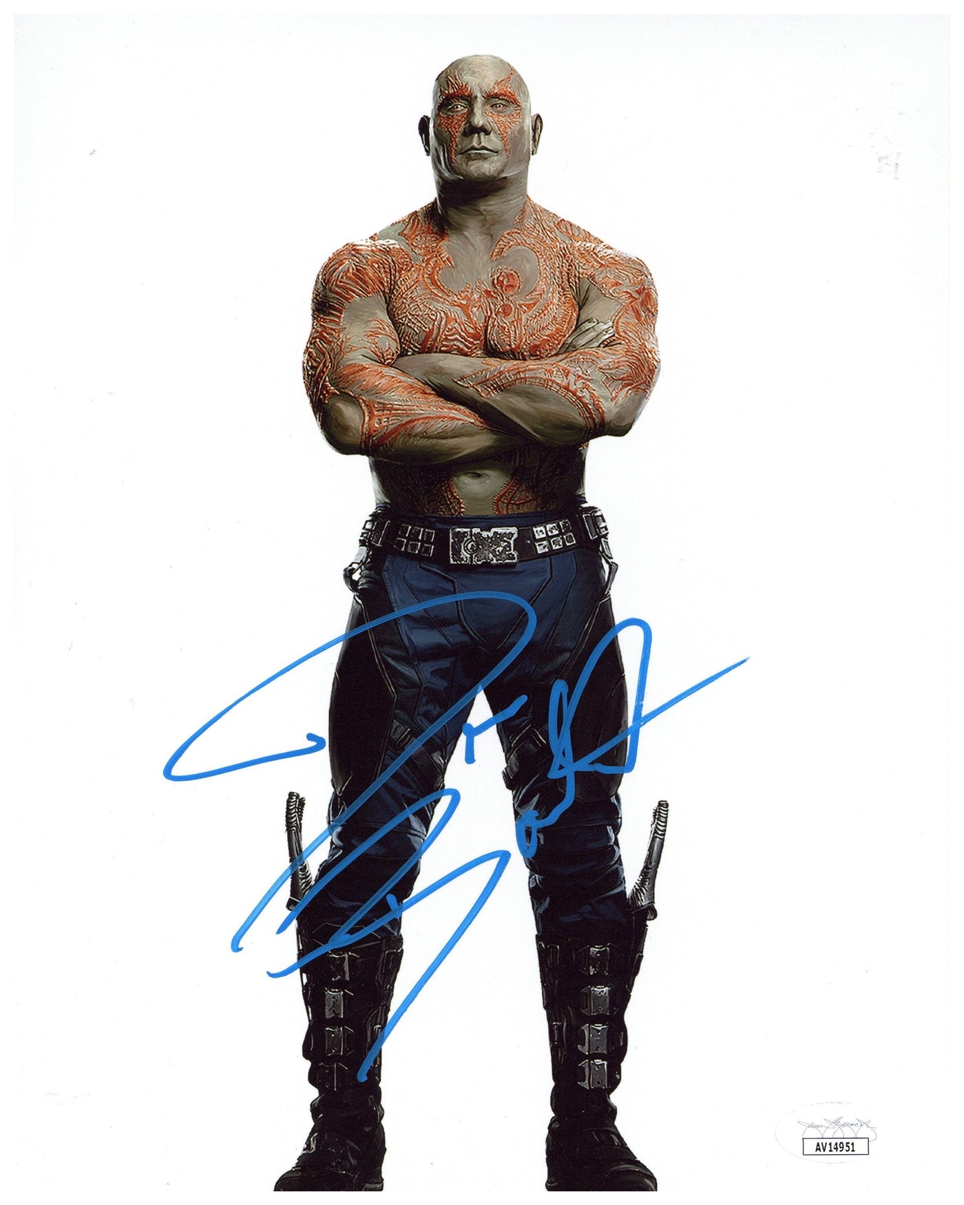 Dave Bautista Signed 8x10 Photograph Marvel Guardians of the Galaxy JSA COA #2