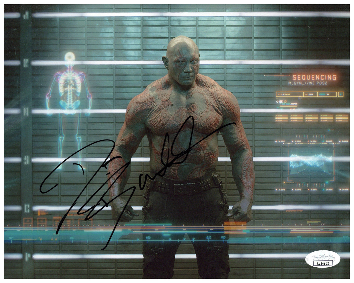 Dave Bautista Signed 8x10 Photograph Marvel Guardians of the Galaxy JSA COA