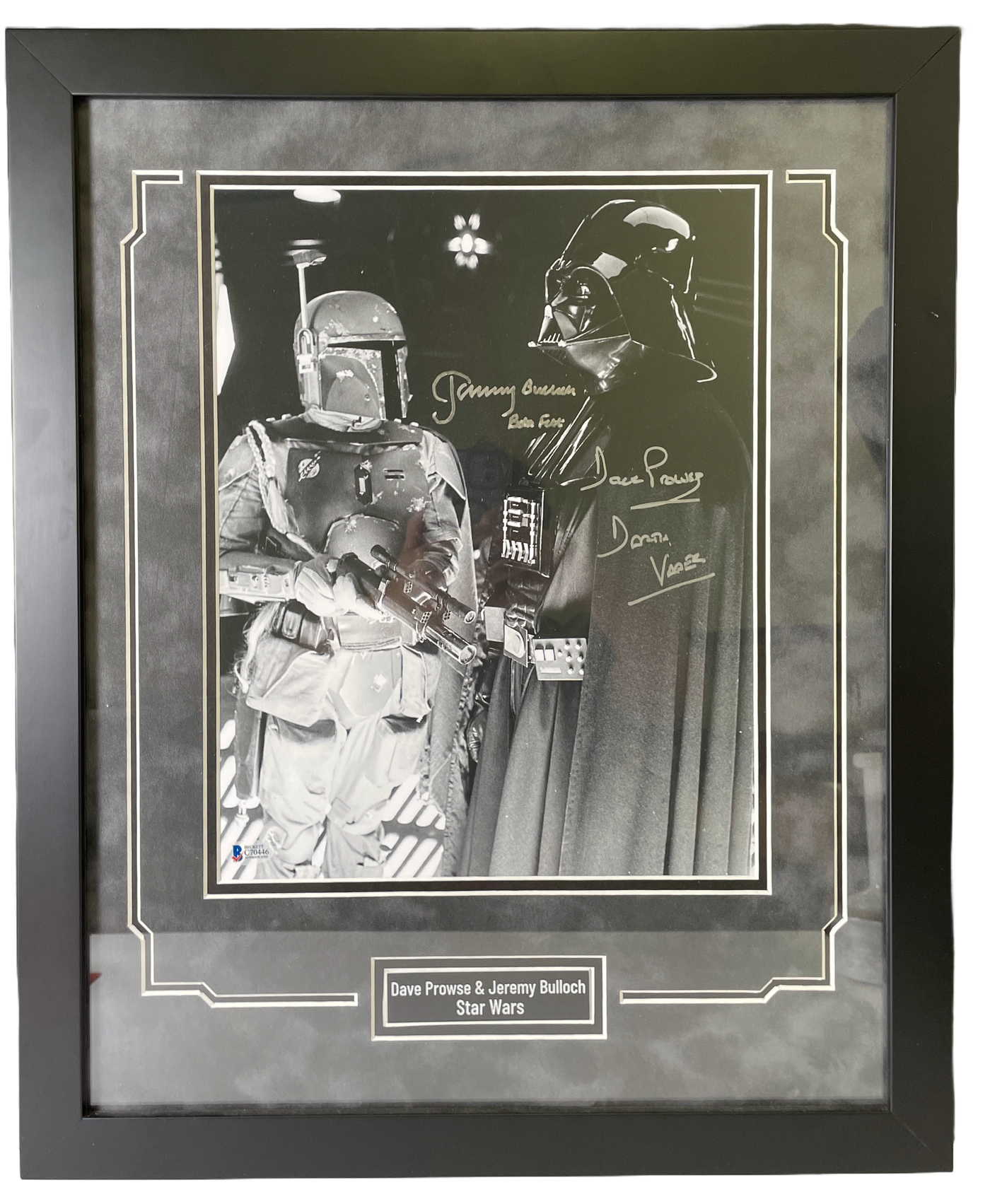 Dave Prowse & Jeremy Bulloch Signed 11x14 Photo Framed Star Wars BAS COA