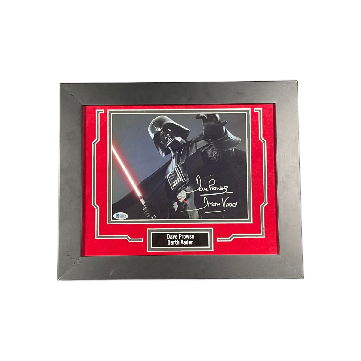 Dave Prowse Signed 8x10 Photo Framed Star Wars Darth Vader Autographed BAS COA