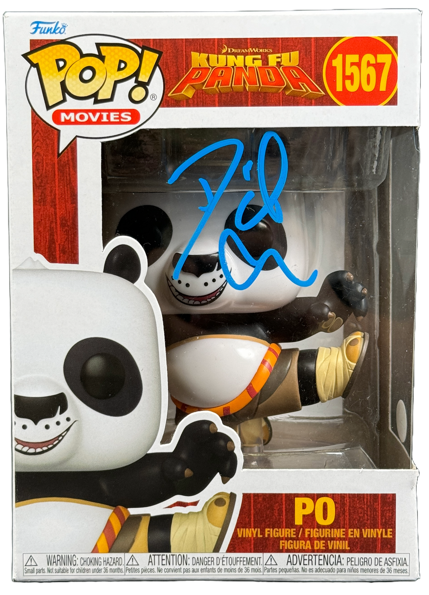 David Cross Signed Funko Pop Kung Fu Panda Po Crane JSA COA