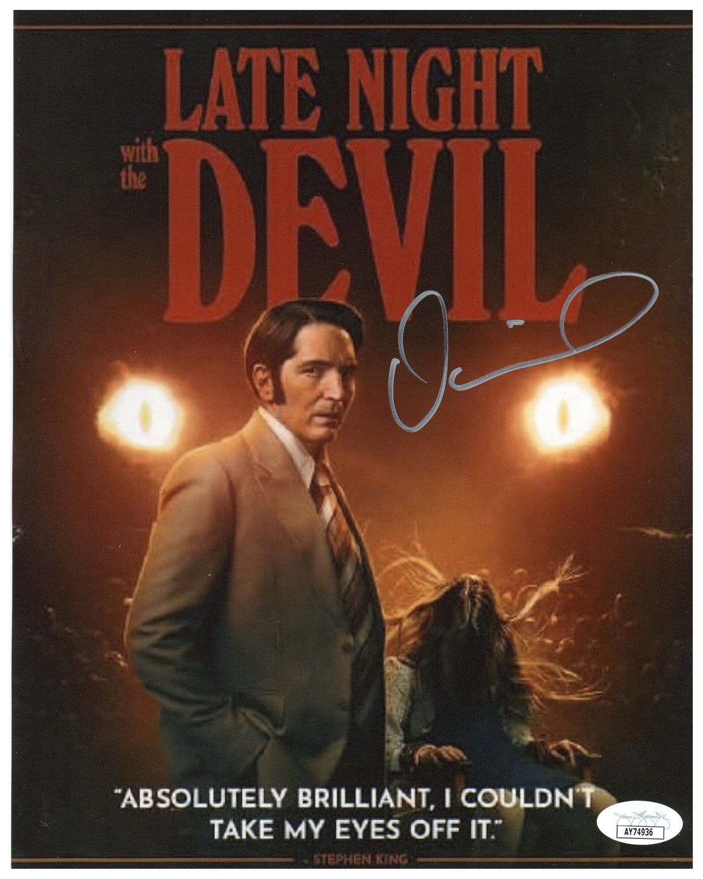 David Dastmalchian Signed 8x10 Photo Late Night with the Devil Autographed JSA COA