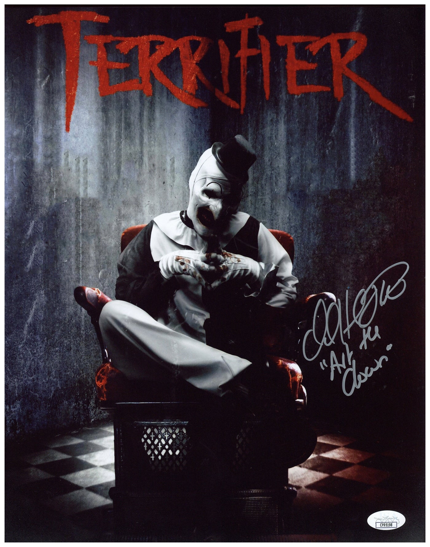 David Howard Thornton Signed 11x14 Photo Terrifier Art Autographed JSA COA 2
