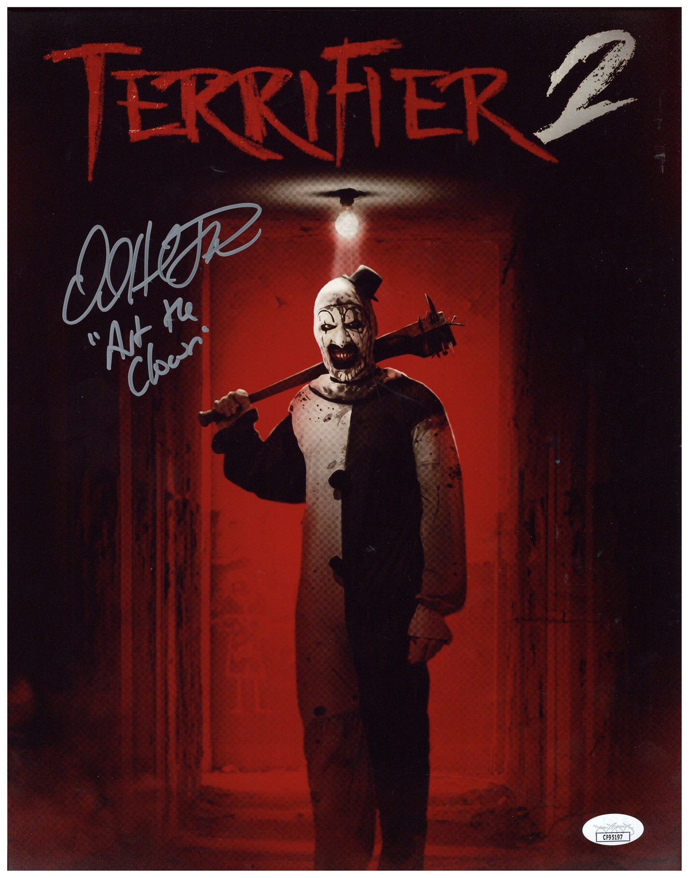 David Howard Thornton Signed 11x14 Photo Terrifier Art Autographed JSA COA