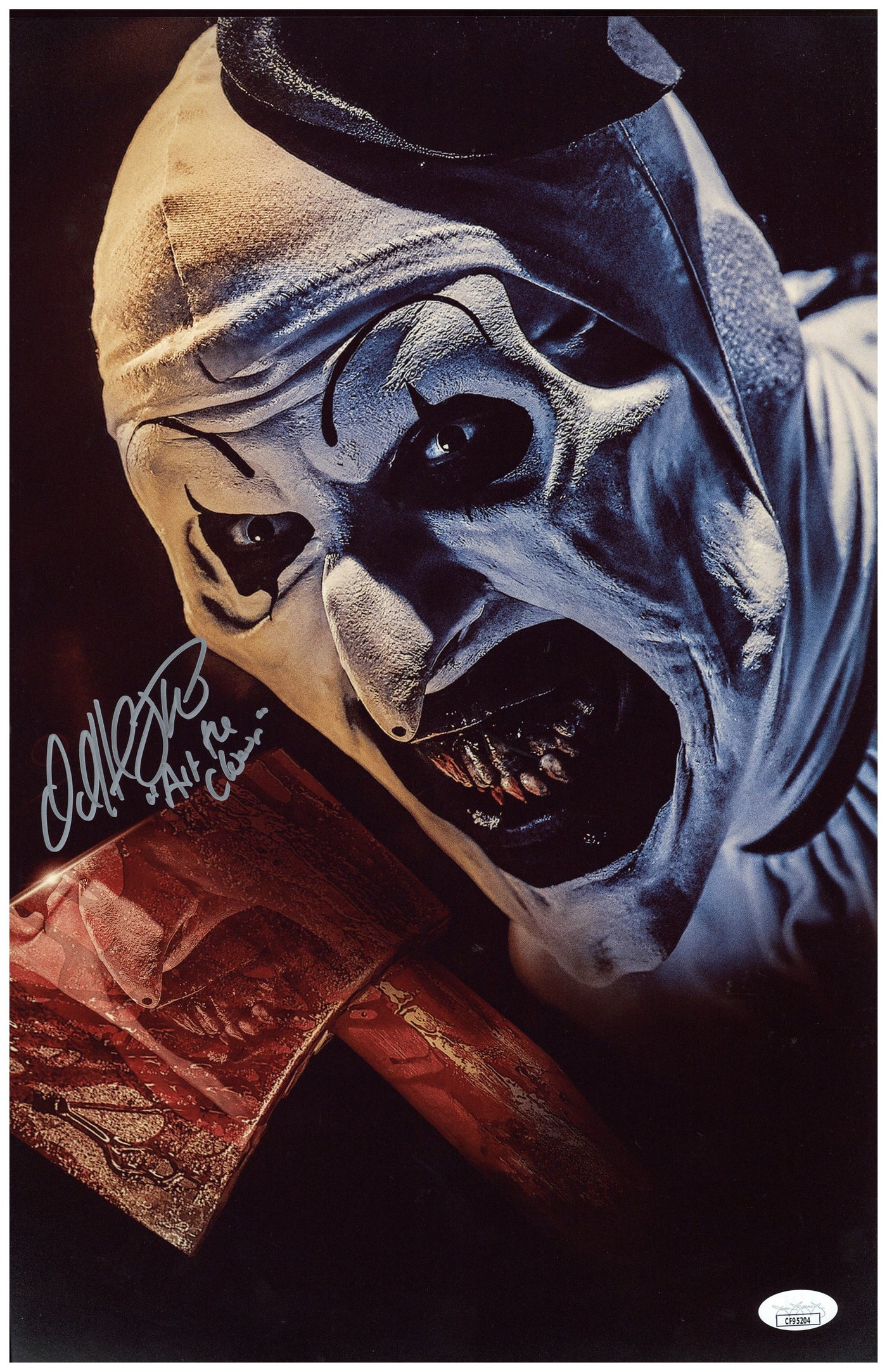David Howard Thornton Signed 11x17 Photo Terrifier Art Autographed JSA COA