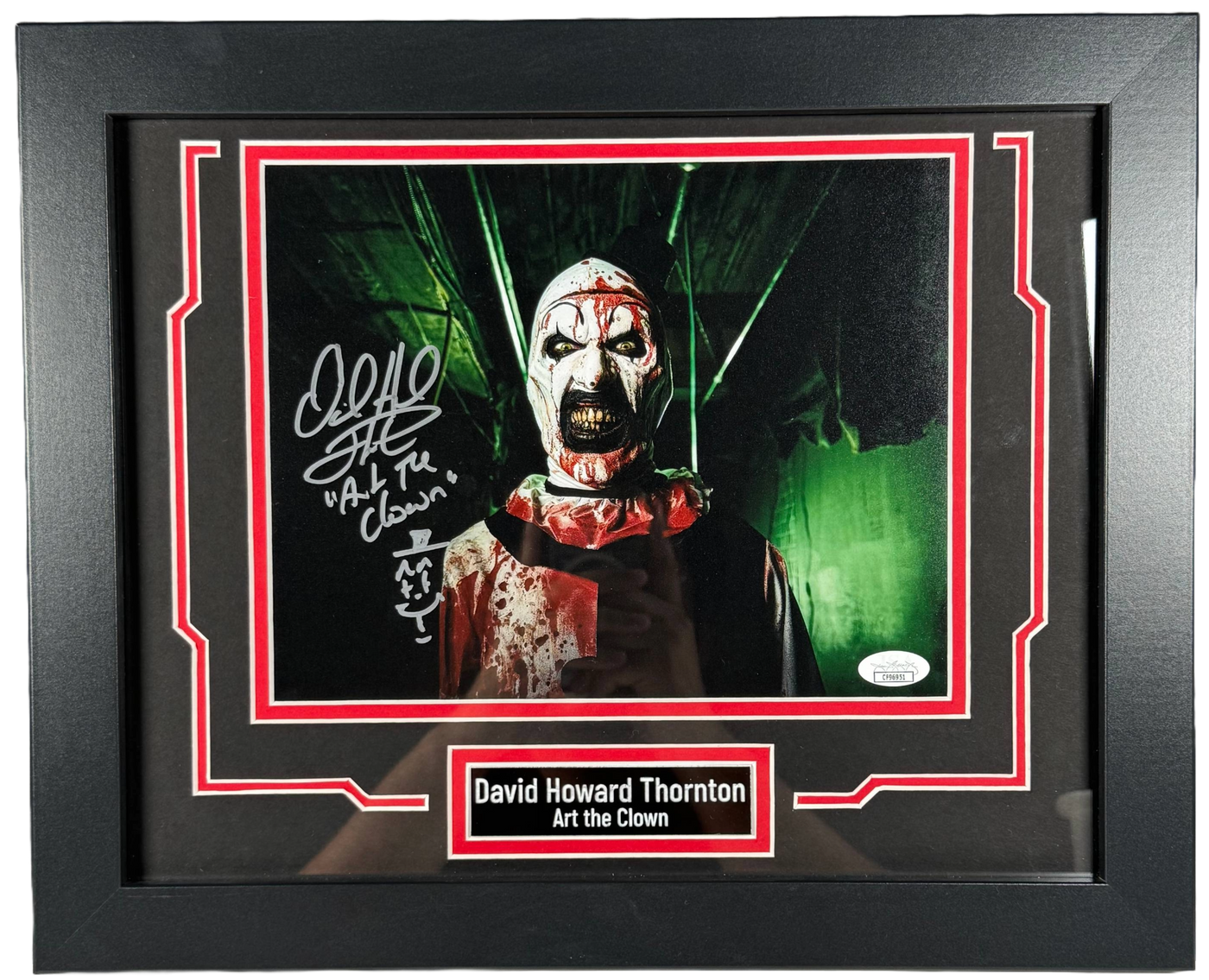 David Howard Thornton Signed Custom Framed 8x10 Photo Terrifier JSA COA