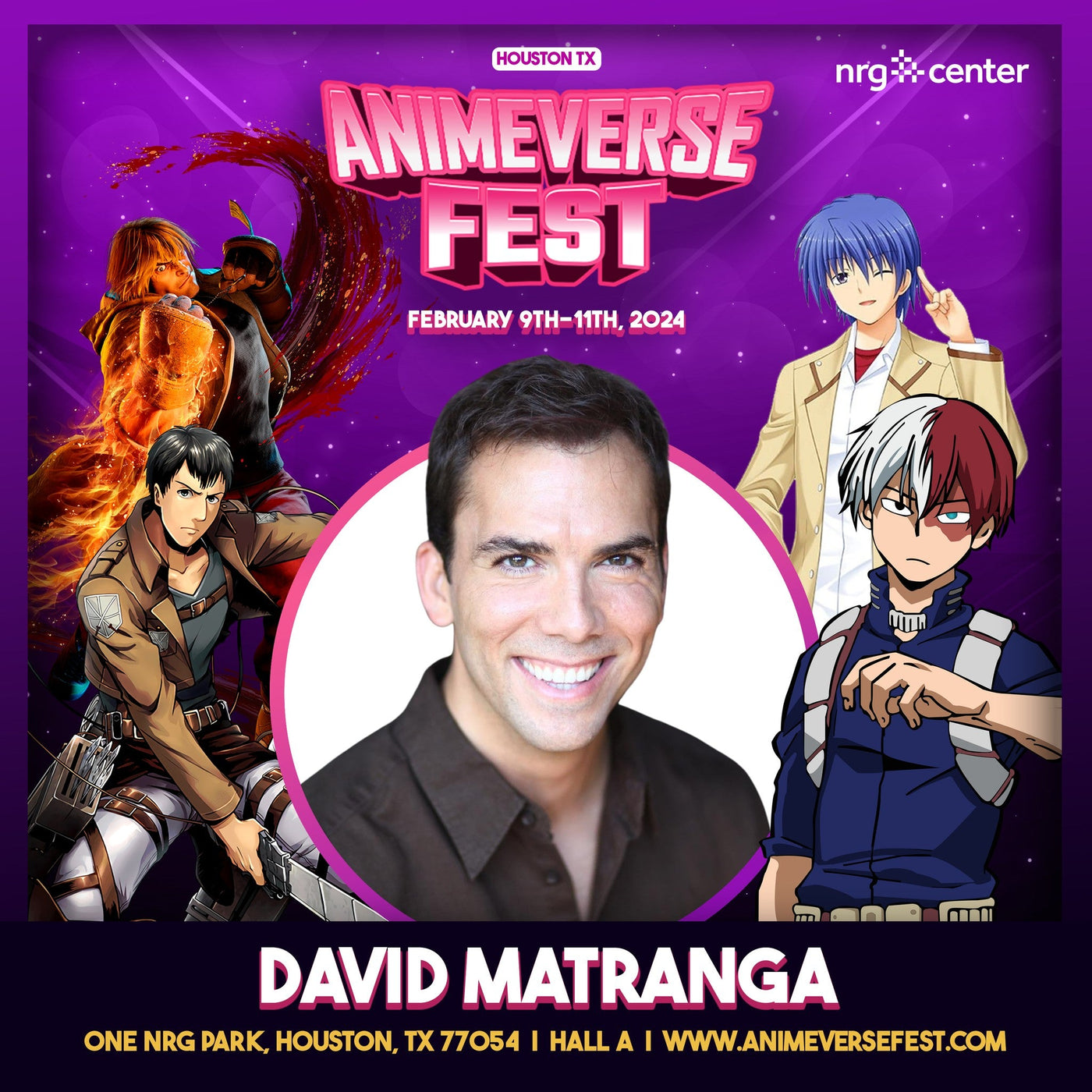 David Matranga Official Autograph MailIn Service AnimeVerse Fest 20