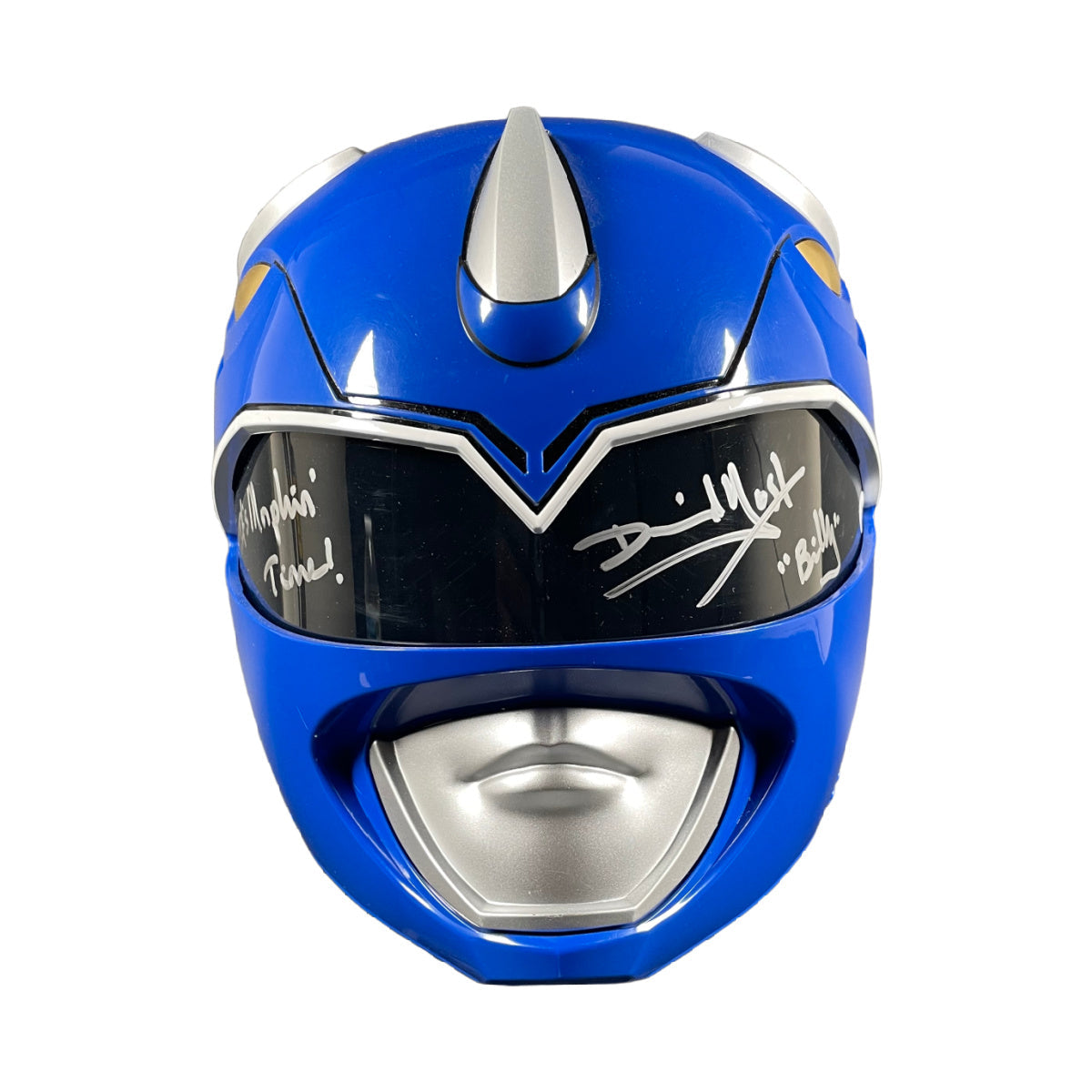 David Yost Signed Mighty Morphin Power Rangers Blue Full Size Helmet Autographed JSA