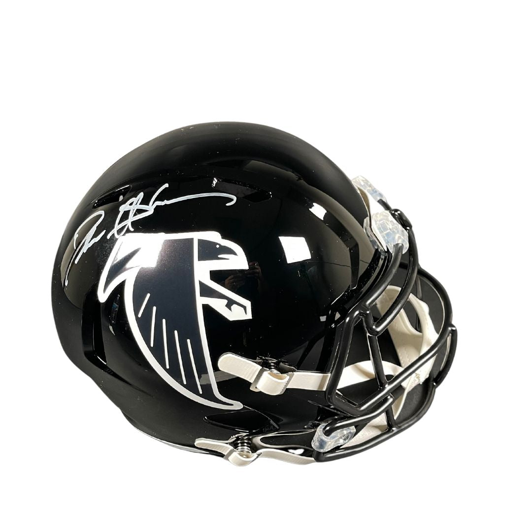 Deion Sanders Signed Atlanta Falcons FS Helmet Autographed BAS COA