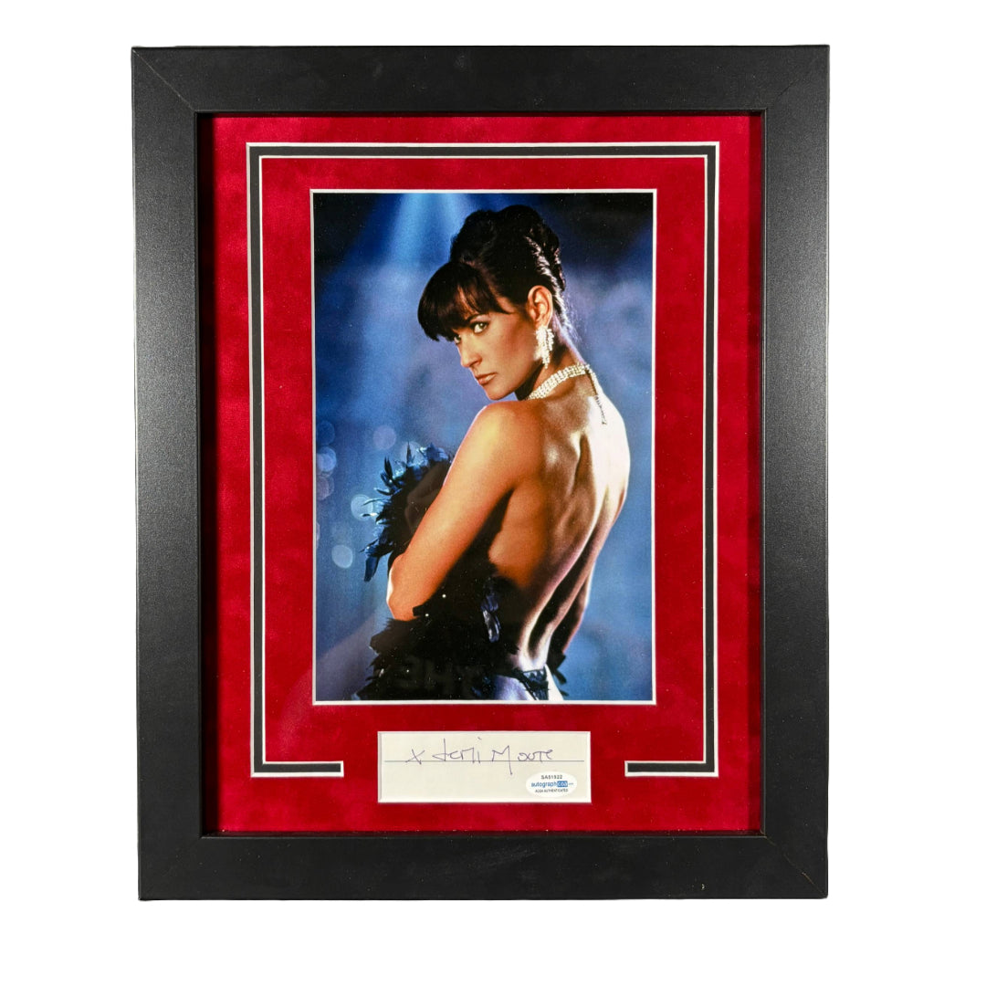 Demi Moore Signed Cut Custom Framed 16x20 Striptease Autographed ACOA