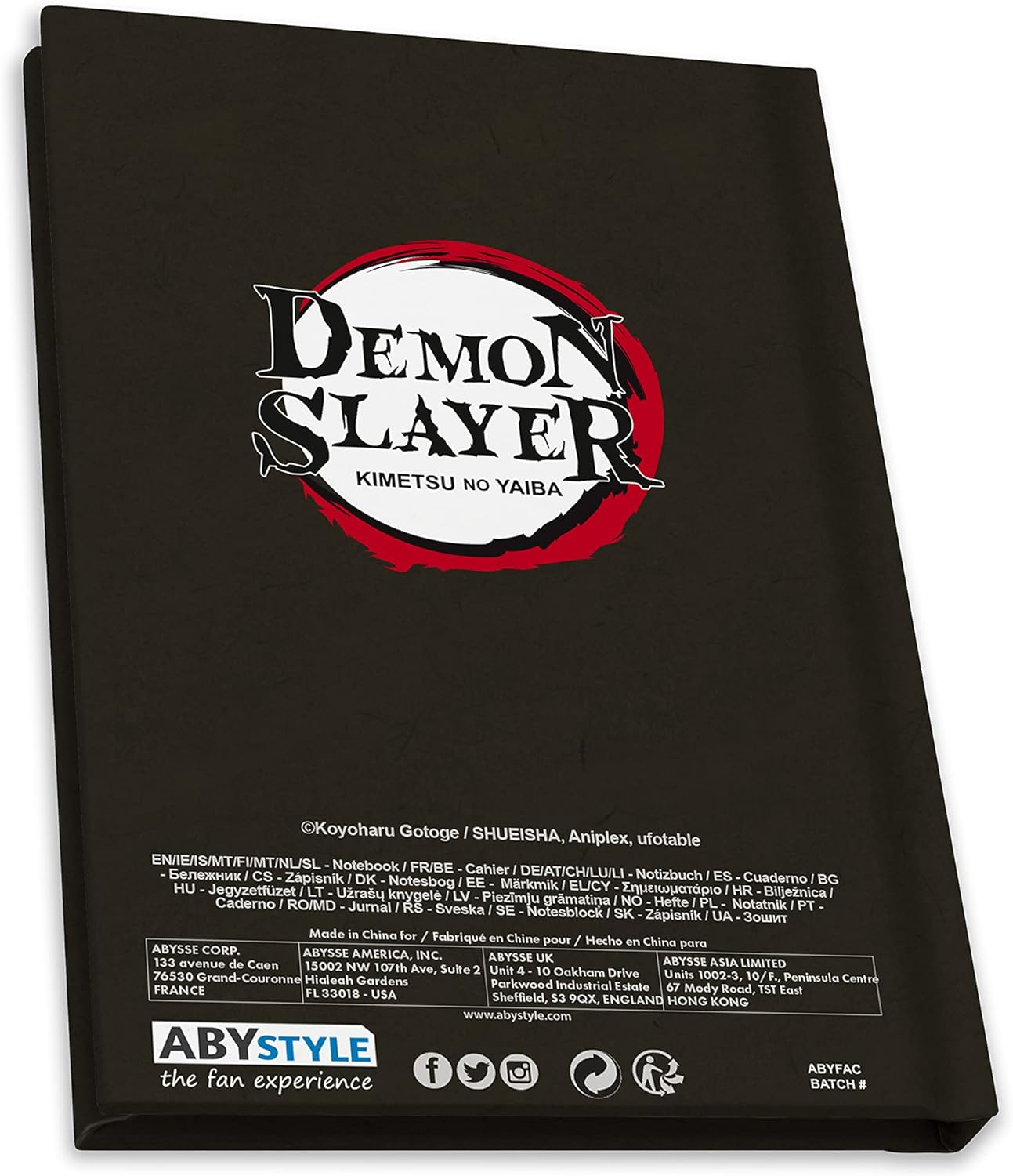 Demon Slayer Kimetsu No Yaiba Gift Set Includes 11 Oz. Mug, Notebook & Keychain Anime