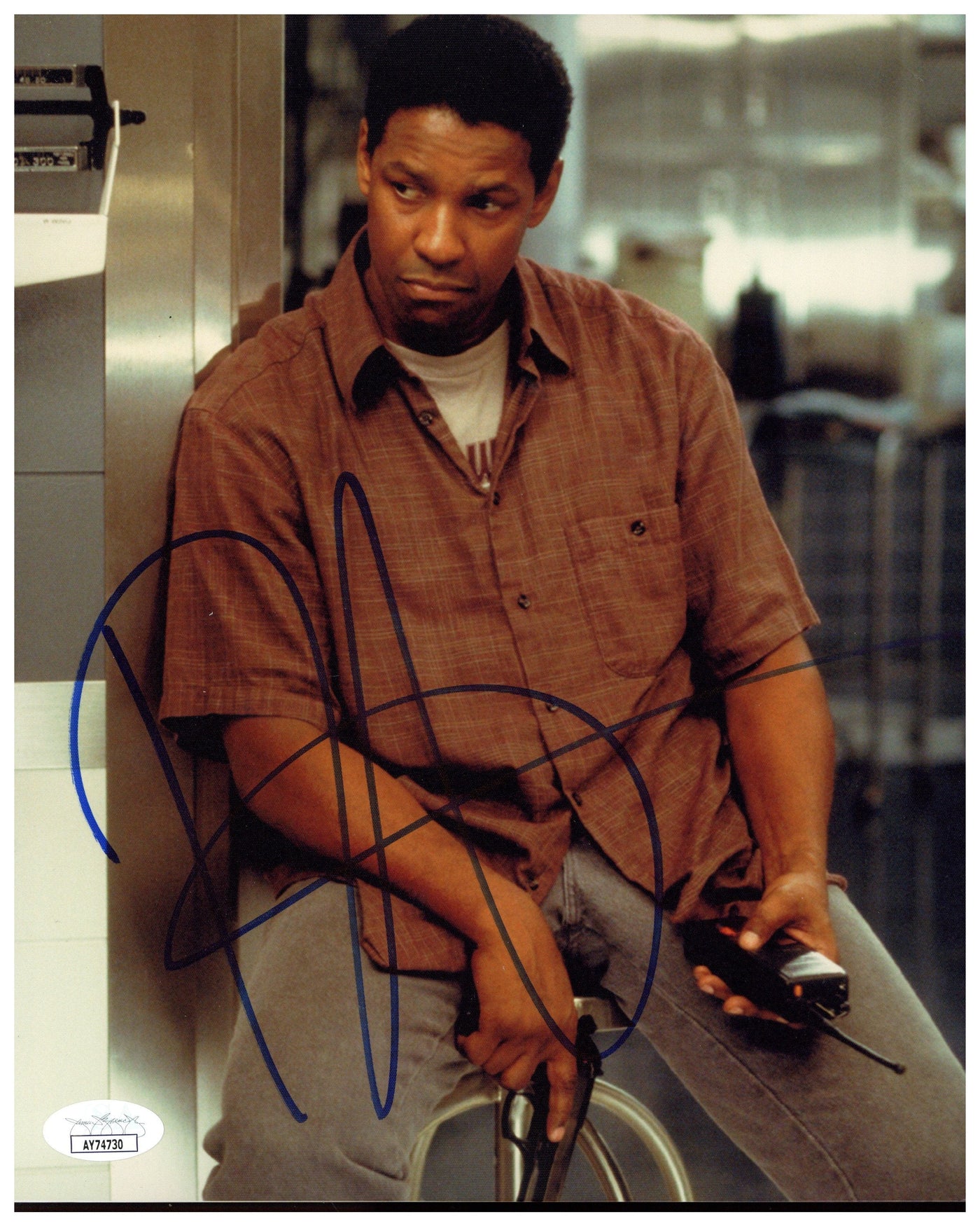 Denzel Washington Signed 8x10 Photo John Q Autographed JSA COA