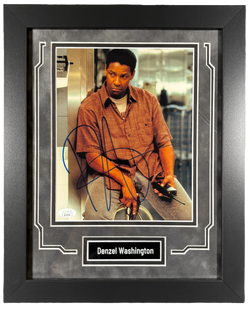 Image of Denzel Washington Signed Custom Framed 8x10 Photo John Q Autographed JSA COA