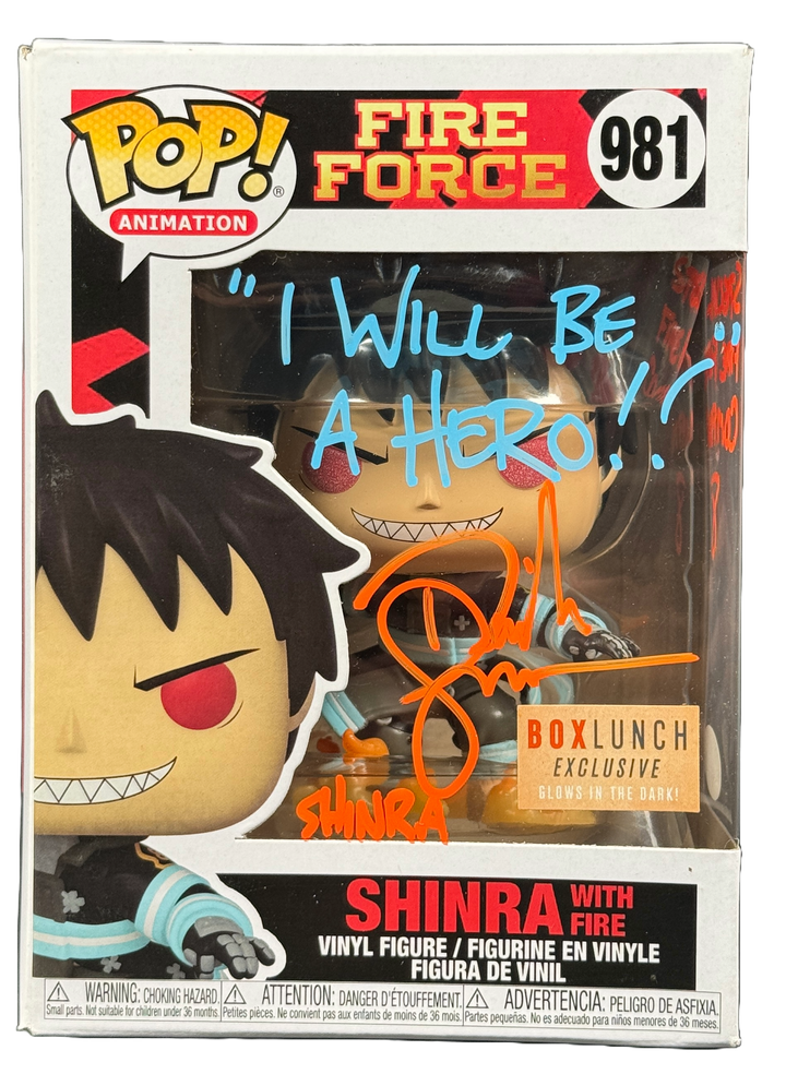 Signed fire force popular shinra Funko Pop