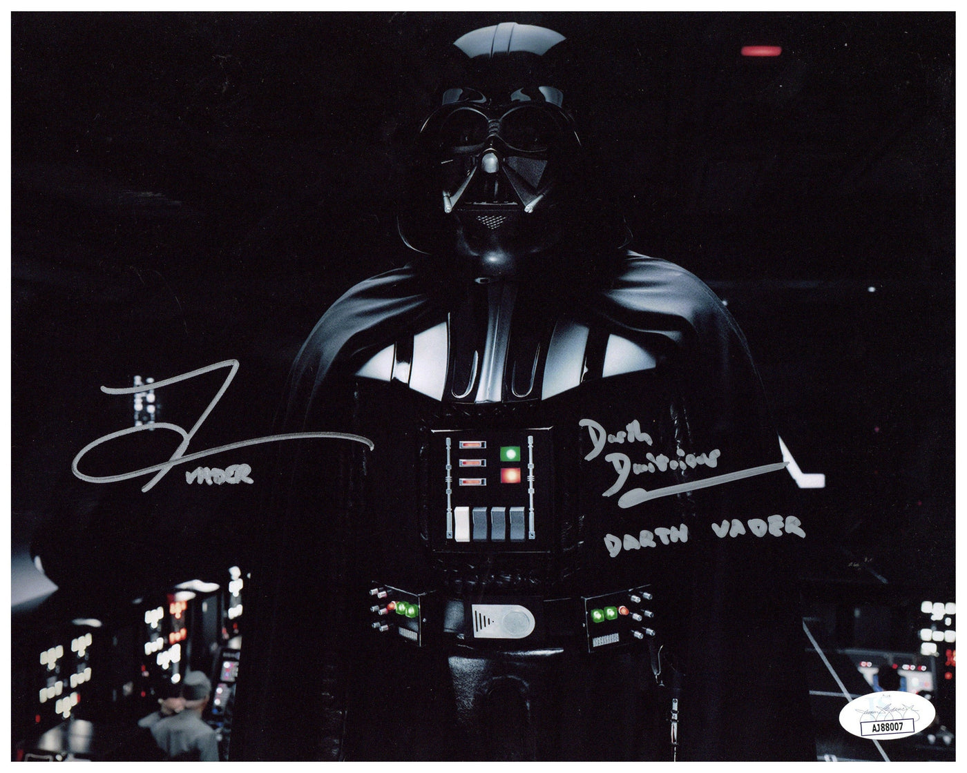 Dmitrious Bistrevsky & Tom O' Connell Signed 8x10 Photo Star Wars Darth Vader JSA COA