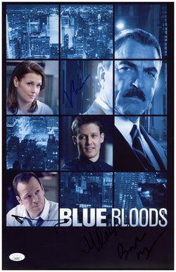 Image of Donnie Wahlberg & Blue Bloods Cast Signed 11x17 Photo Autographed JSA COA
