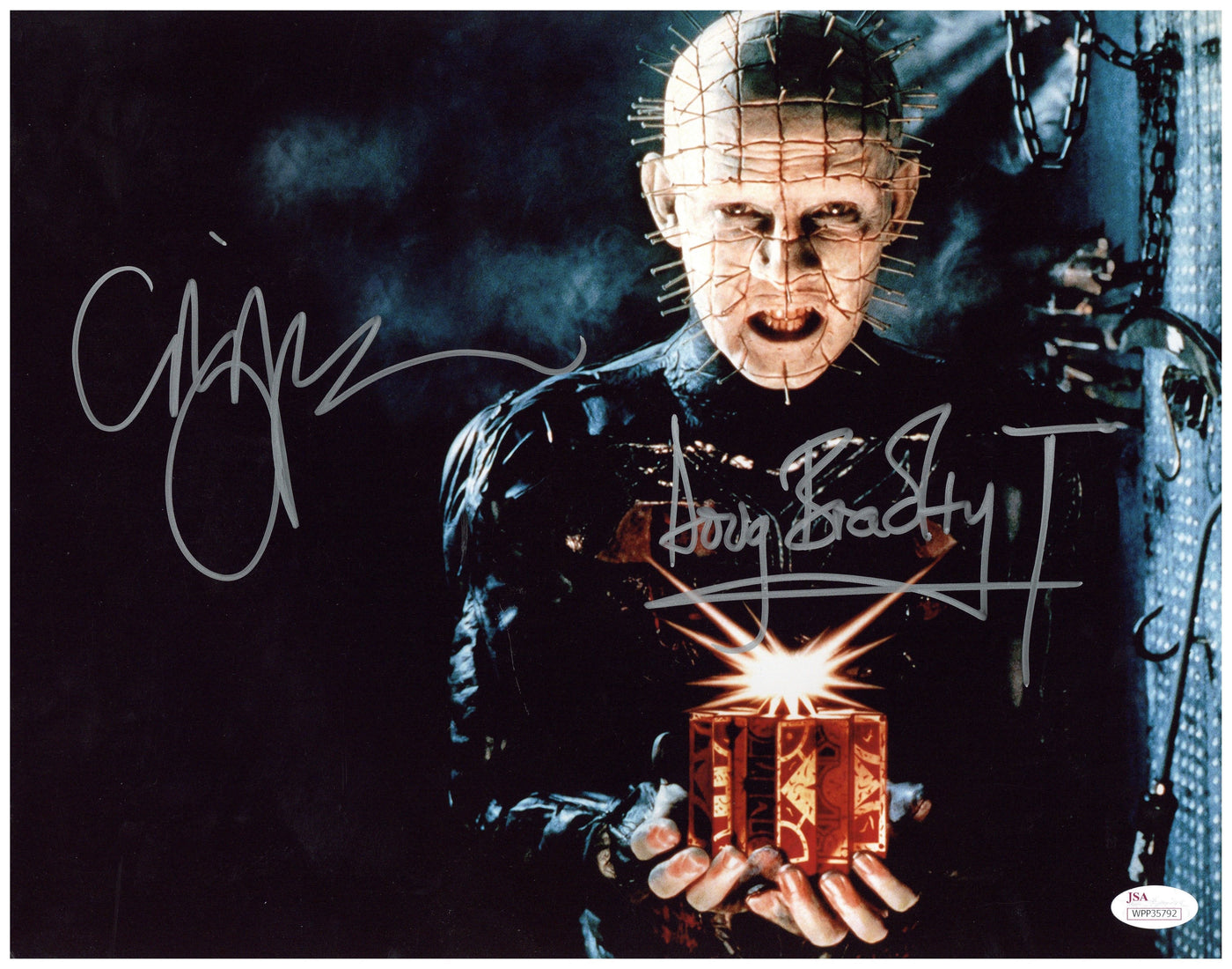 Doug Bradley & Clive Barker Signed 11x14 Photo Hellraiser Pinhead Autographed JSA COA