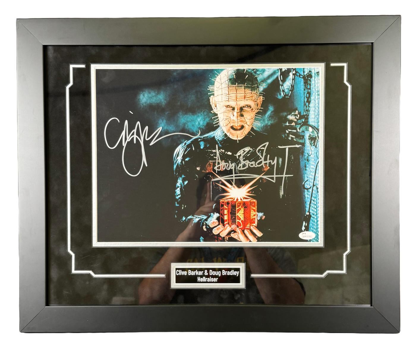 Doug Bradley & Clive Barker Signed Custom Framed 11x14 Photo Hellraiser Pinhead Autographed JSA COA